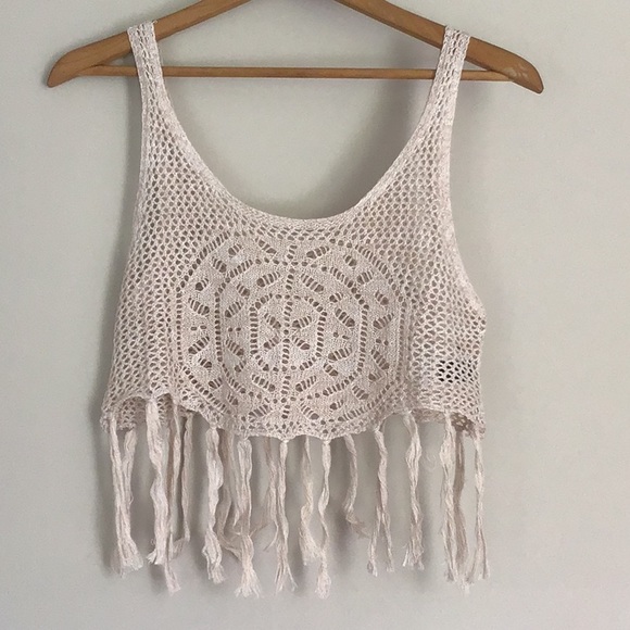 NWOT Knit Crop Top Bathing Suit Cover Up - Picture 3 of 11